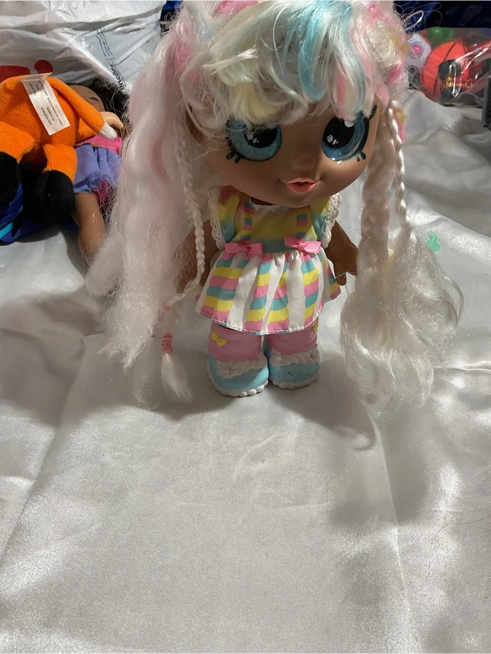 Rainbow Pastel Fashion Doll - Pink, Blue & White